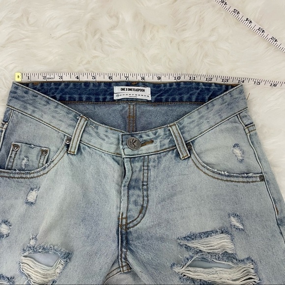 One Teaspoon Lonely Boys Jeans, Rigid, Low Waist Extremely Distressed, Size 0 - Picture 5 of 11